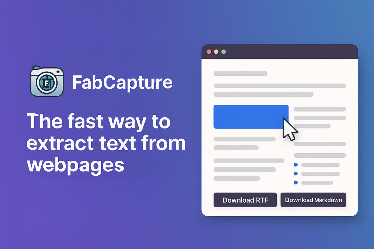FabCapture – Web Text Extractor